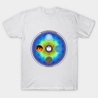 Five Elements Formation and Flower of Life T-Shirt